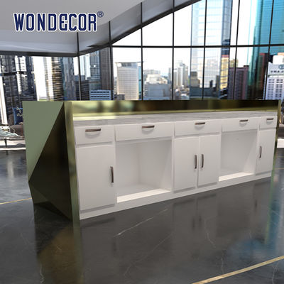 Triangle metal white marble bar counter