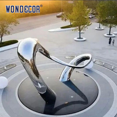 Large scale stainless steel abstract sculpture park outdoor sculpture