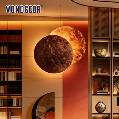 Modern Dual Metal Disc Wall Art Light Luxury LED Sconce for Living Room Bedroom Decor