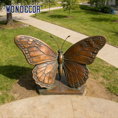 Large Bronze Monarch butterfly Sculpture Outdoor Garden Decor Life-Size Metal Art Statue for Park