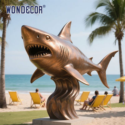Marine Predator Cast Art Casting Statue Bronze Shark Sculpture