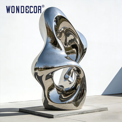 Outdoor Large-scale Floor-standing Metal Art Modern Geometric Stainless Steel Sculpture
