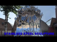 ステンレス鋼の彫刻の金属の波の彫刻250cmを投げる驚異